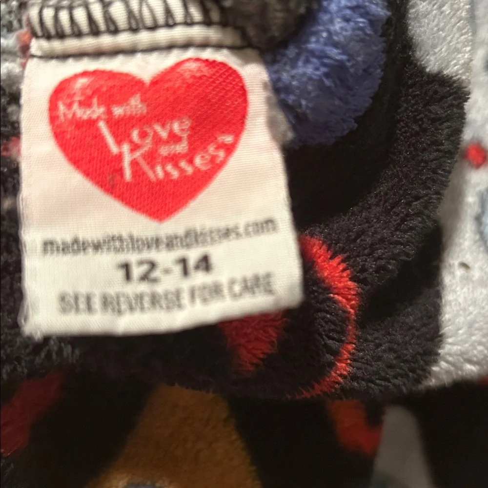 Made with Love and Kisses kids Gamer Plush fleece Pajama Lounge Pants Size 12-14